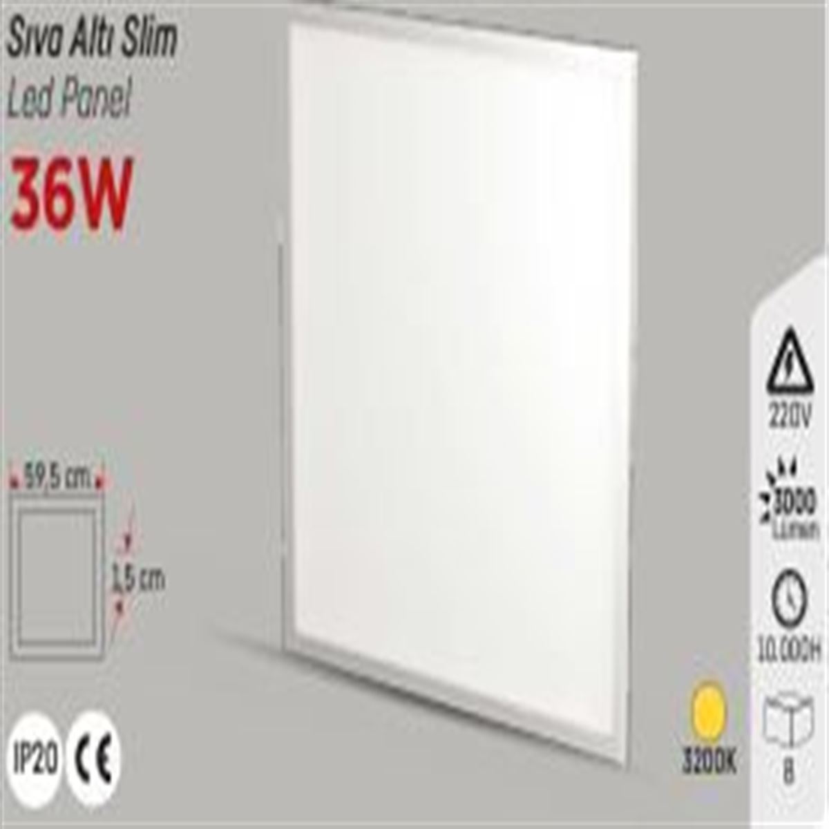 36W.LED PANEL ARMATÜR(59.5*59.5cm)G.IŞIĞI 1